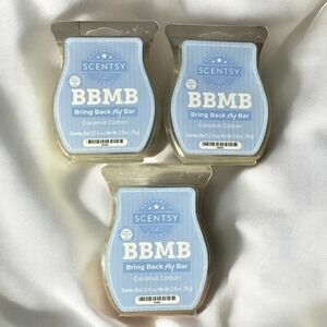 Scentsy Wax Bars x 3 Bring Back My Bar BBMB COCONUT COTTON‎ - DISCONTINUED - NEW